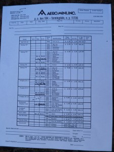 Aero Mini Order Sheet